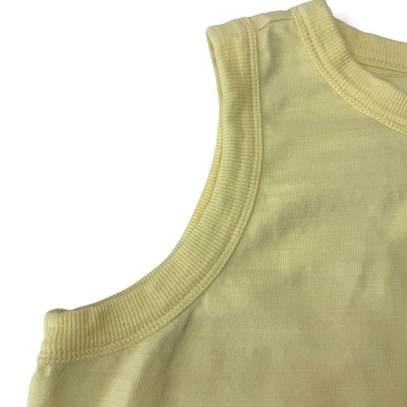 LOFT Cotton Harbor Tank Top Size Petite Medium Minimalist Normcore Preppy Yellow - Picture 7 of 7
